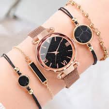 Stylish Magnet Watch for Girls with Bracelet in gift box